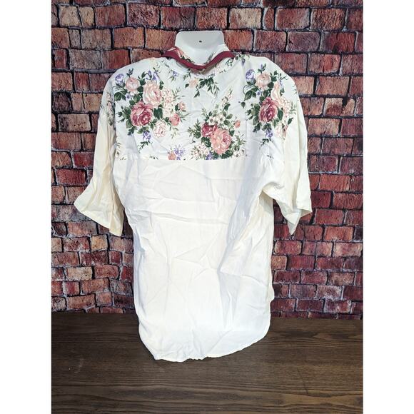 Vintage Hot Stuff Floral button up top Size M - Picture 4 of 8